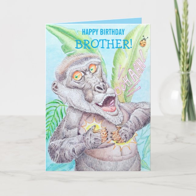 Personalized Brother's Birthday Greeting Card  Karte (Vorderseite)