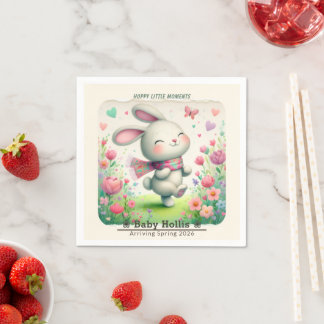 Personalized Bunny Paper Party Napkins Serviette