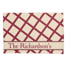 Personalized Burgundy Cream Lattice Elegant Chic