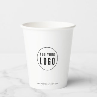 Personalized Business Add Logo Modern Minimalist Pappbecher