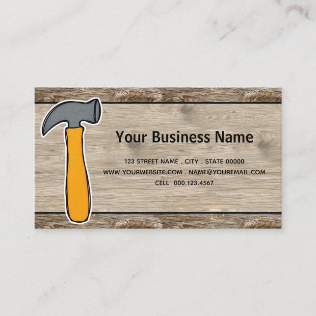Personalized Business Cards - Handyman Visitenkarte (Vorderseite)