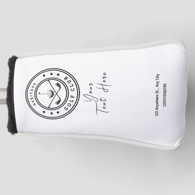 Personalized Business Logo Golf Club Head Cover Golf Headcover (Vorderseite)