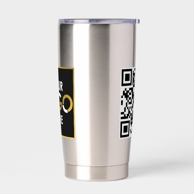 Personalized Business Logo QR Code Promotional Thermobecher (Links)