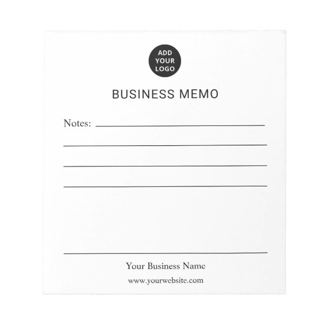 Personalized Business Memo Notizblock (Vorderseite)