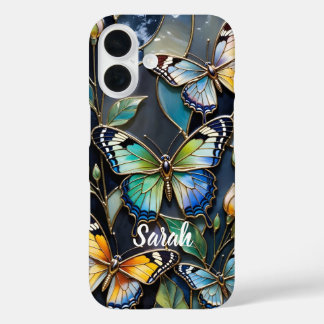 Personalized Butterfly Phone Case Stained Glass