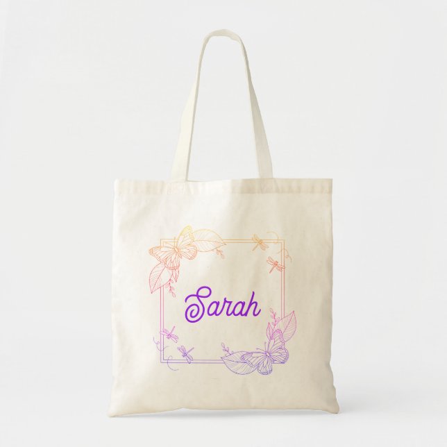 Personalized butterfly tote tragetasche (Vorne)