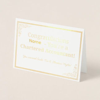 Personalized CA Congratulations Card  Folienkarte