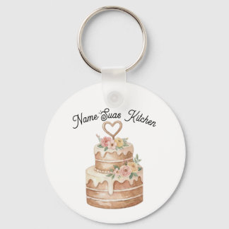 personalized Cake Keychain  Custom Name Baker Gift Schlüsselanhänger