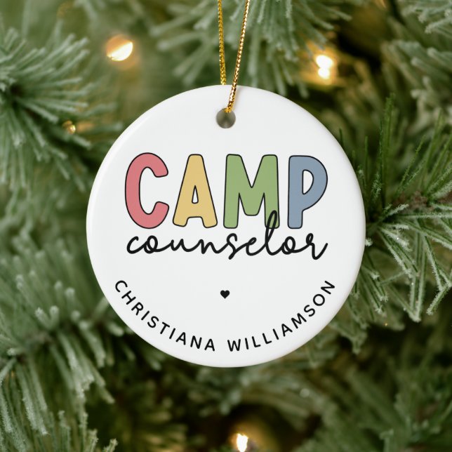 Personalized Camp Counselor Gifts Keramik Ornament (Baum)