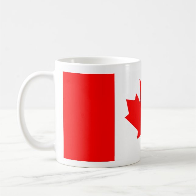 Personalized Canada Flag | Custom Name Canada Day Kaffeetasse (Links)