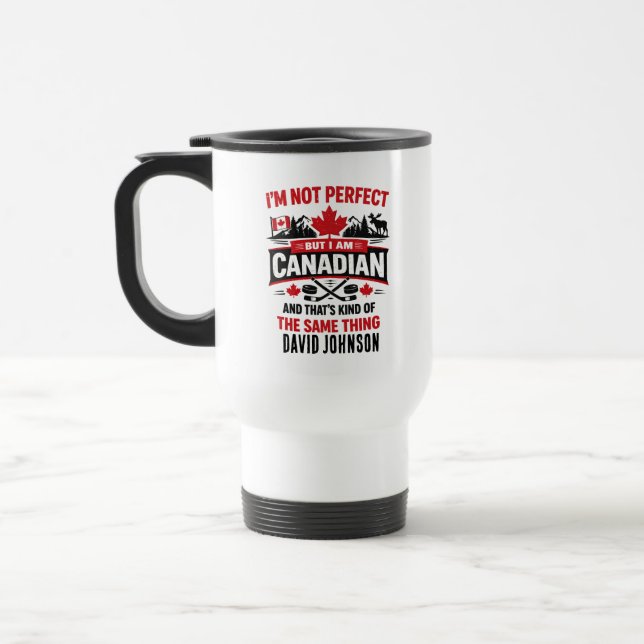 Personalized Canada Flag Day | Custom Canadian Reisebecher (Links)