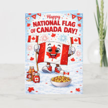 Personalized Canada Flag Day Greeting Card 