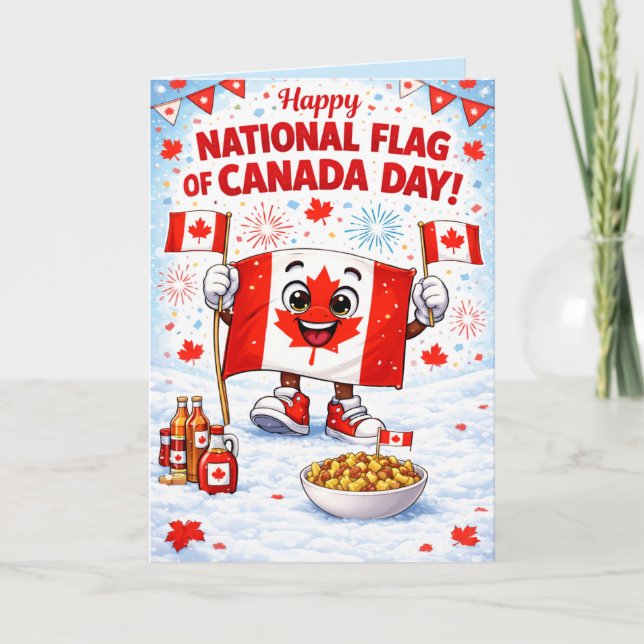 Personalized Canada Flag Day Greeting Card  Karte (Vorderseite)