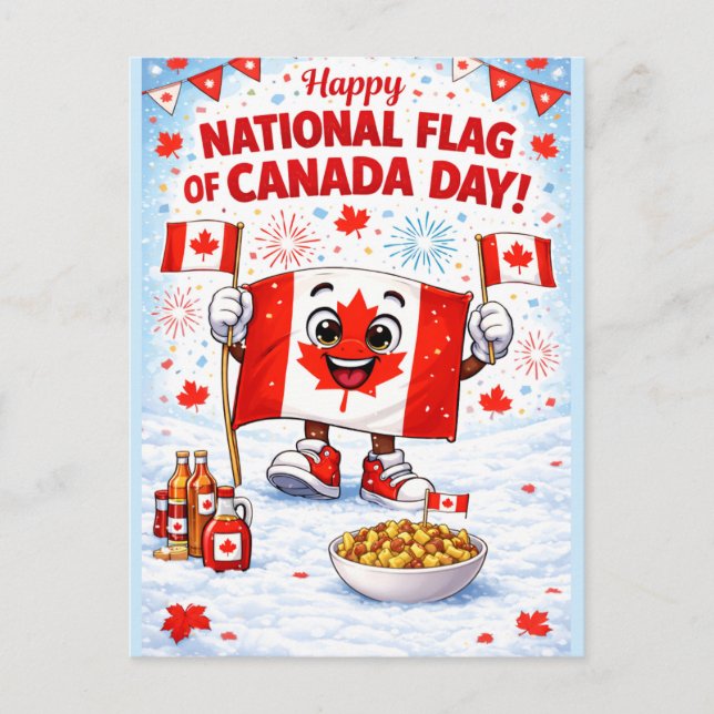 Personalized Canada Flag Day Postcard Postkarte (Vorderseite)