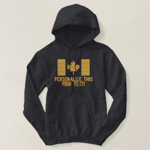 Personalized Canadian Flag Embroidery CANADA Bestickter Hoodie