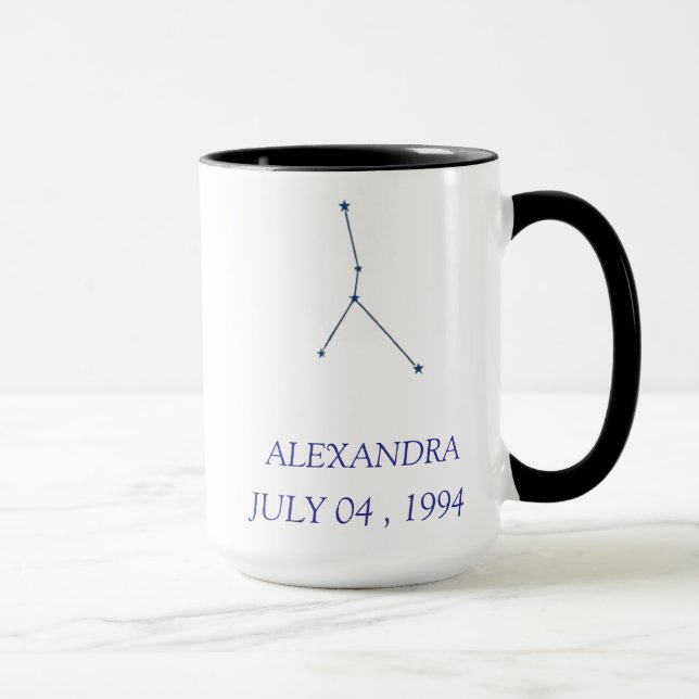 Personalized Cancer Constellation Mug - Custom Zod Tasse (Rechts)