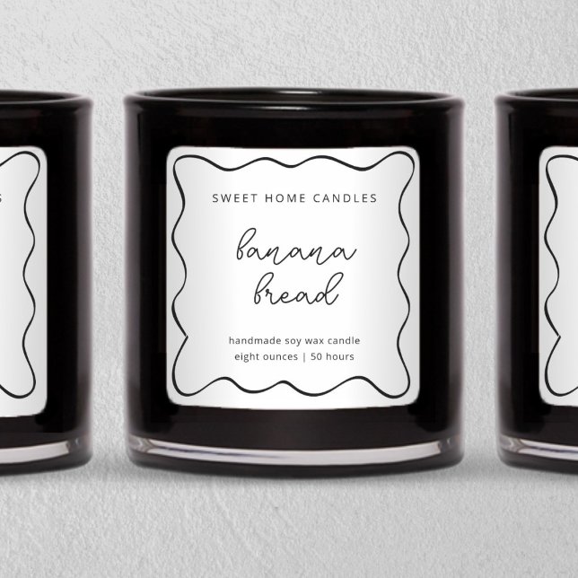 Personalized Candle Label, Fun & Whimsical Quadratischer Aufkleber (Von Creator hochgeladen)