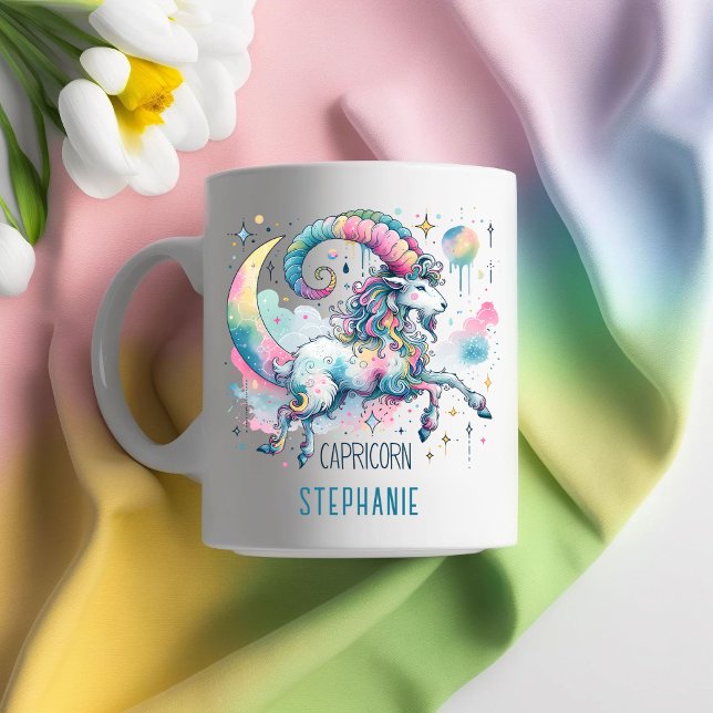Personalized Capricorn Zodiac Goat Astrology Kaffeetasse (Personalized Capricorn Zodiac Goat Astrology Coffee Mug)