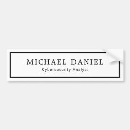 Personalized Career Title and Name Car Decal Autoaufkleber