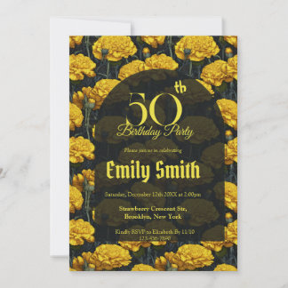 Personalized Carnation Petal Birthday Party Einladung