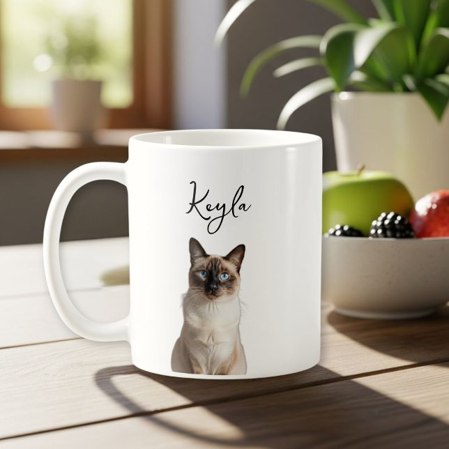 Personalized cat mom mug, cat photography kaffeetasse (Von Creator hochgeladen)