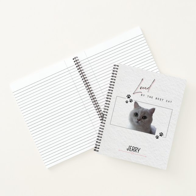 Personalized Cat Valentine with Name and Photo Notizbuch (Innenseite)