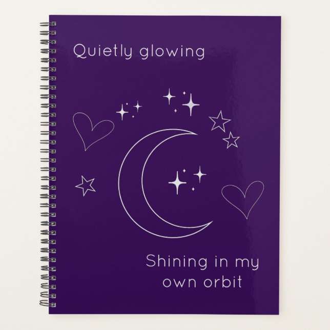 Personalized Celestial Planner Notebook (Devant)