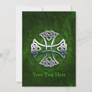 Personalized Celtic Cross Feiertagskarte