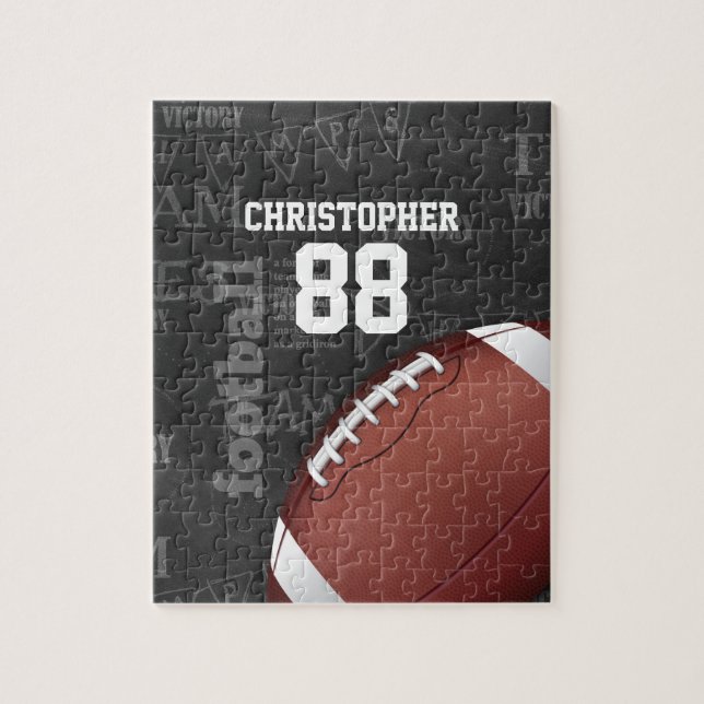 Personalized Chalkboard American Football (Vertikal)