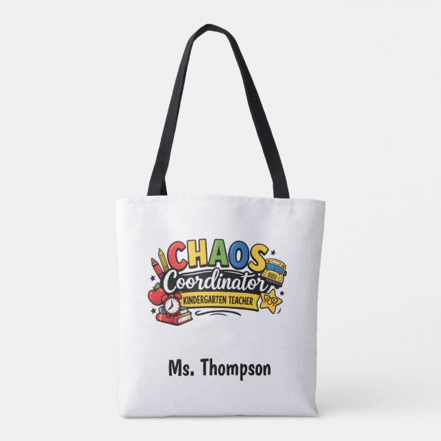 Personalized Chaos  Coordinator Teacher  Tasche (Rückseite)