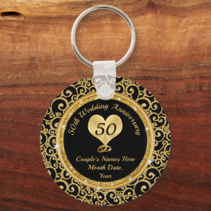 Personalized, Cheap 50th Anniversary Favors,  Schlüsselanhänger