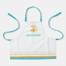Personalized Chef Cat Baking Apron for Little Chef Schürze