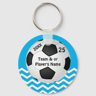 Personalized Chevron Cheap Soccer Gifts for Girls Schlüsselanhänger