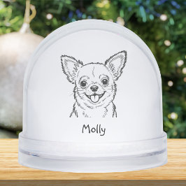 Personalized Chihuahua Dog Christmas Schneekugeln