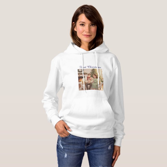 Personalized Child’s First Christmas Hoodie – Baby (Vorne ganz)