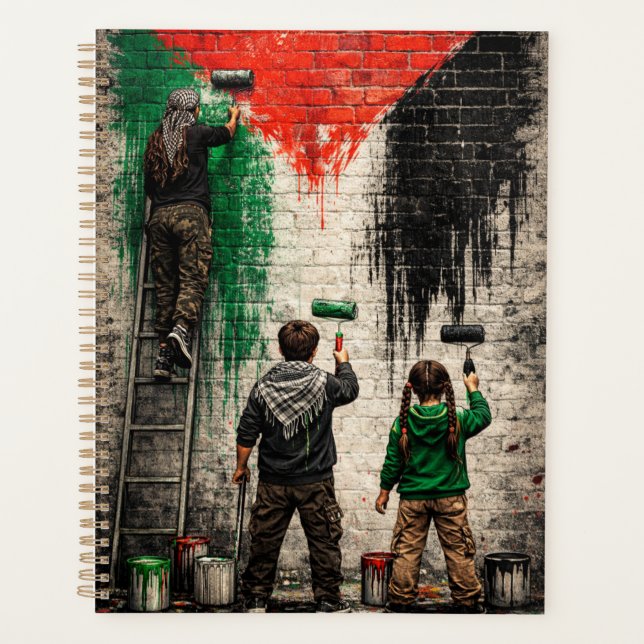 Personalized Children of Gaza Painting PS Flag  (Devant)