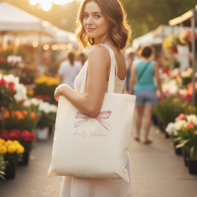 Personalized children's tote bag with bow tragetasche (Von Creator hochgeladen)