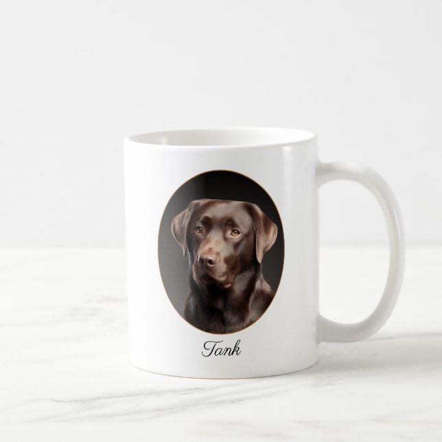 Personalized Chocolate Labrador by My Side Kaffeetasse (Rechts)