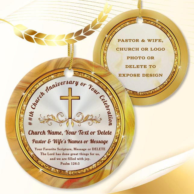 Personalized Christian Christmas Ornaments, PHOTO Keramik Ornament (Pastor Ornament. Bible verse ornaments. Church anniversary ideas. Personalized Christian Ornaments. )