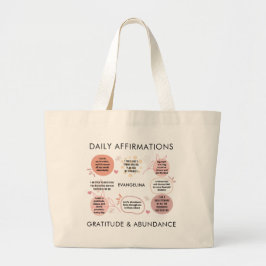 Personalized Christian DAILY AFFIRMATIONS Jumbo Stoffbeutel