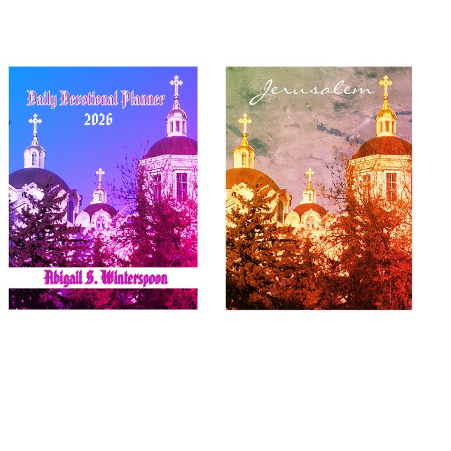 Personalized Christian Women Devotional Diary Planer (Front and Back)