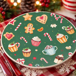 Personalized Christmas Baking Pattern Getränkeuntersetzer