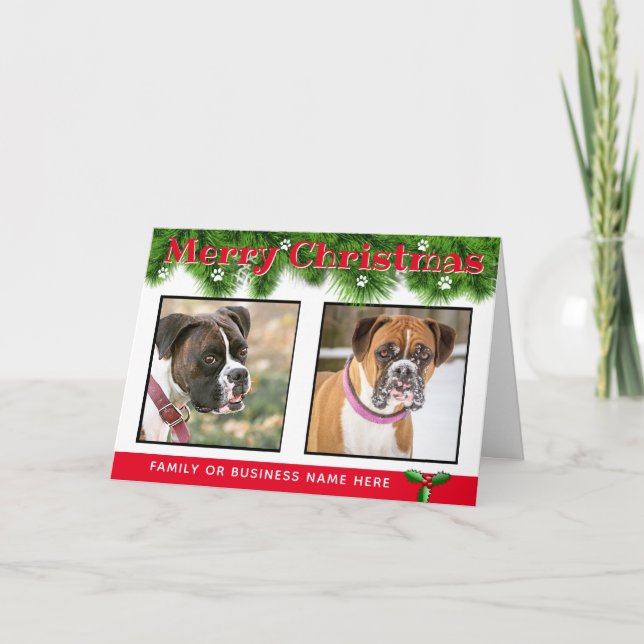 Personalized Christmas Card from the Dogs Karte (Vorderseite)