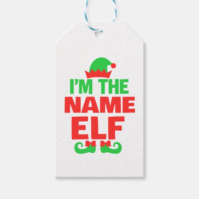 Personalized Christmas Elf Geschenkanhänger (Vorderseite)