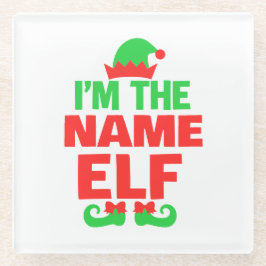 Personalized Christmas Elf Glasuntersetzer