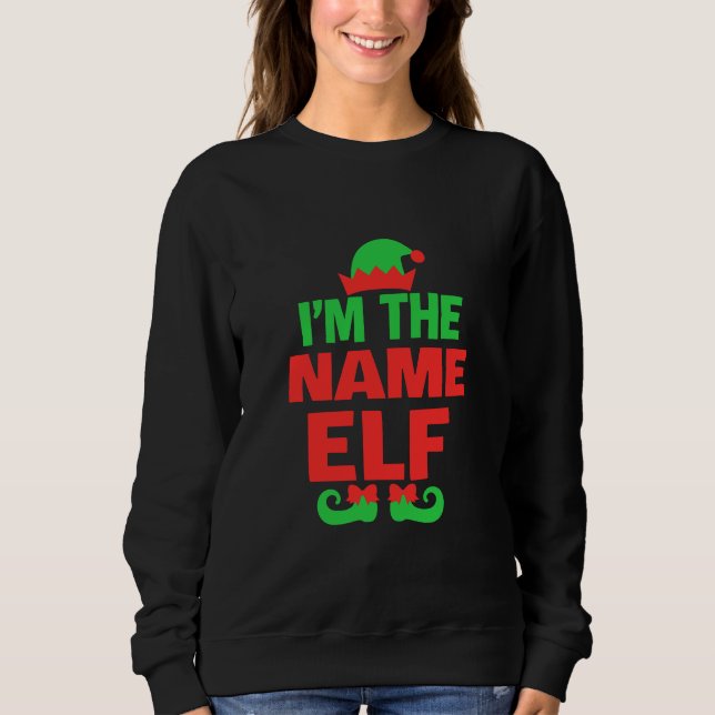 Personalized Christmas Elf Sweatshirt (Vorderseite)
