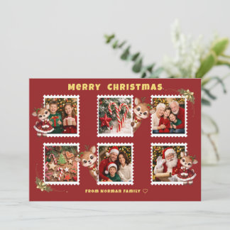 Personalized Christmas Flat Holiday Card Feiertagskarte