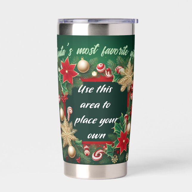 Personalized Christmas Fram On A Thermobecher (Links)