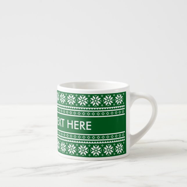 Personalized Christmas gift espresso coffee cup Espressotasse (Rechts)