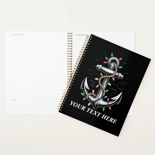 Personalized Christmas Lights Boating Sailing  (Devant avec enveloppe)
